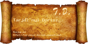 Tarjányi Dorisz névjegykártya